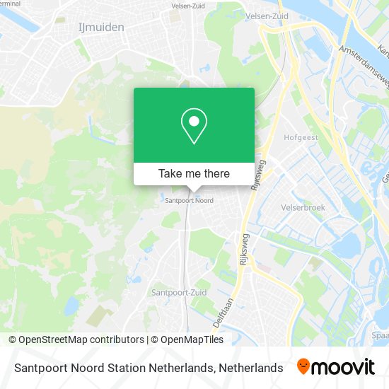 Santpoort Noord Station Netherlands map