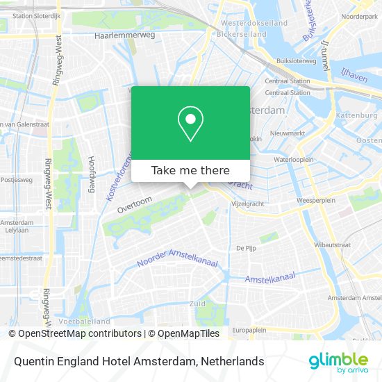 Quentin England Hotel Amsterdam map