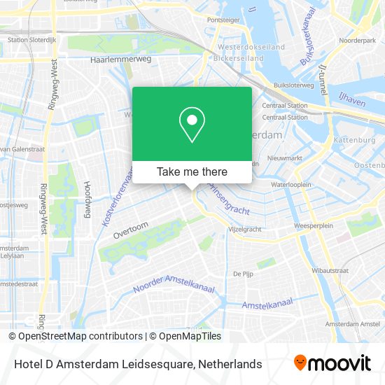 Hotel D Amsterdam Leidsesquare Karte