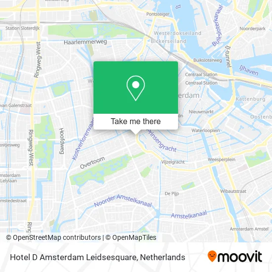 Hotel D Amsterdam Leidsesquare map