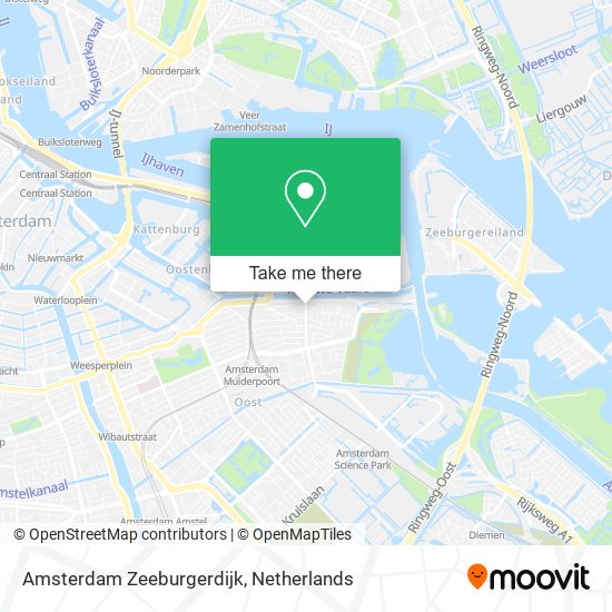 Amsterdam Zeeburgerdijk Karte