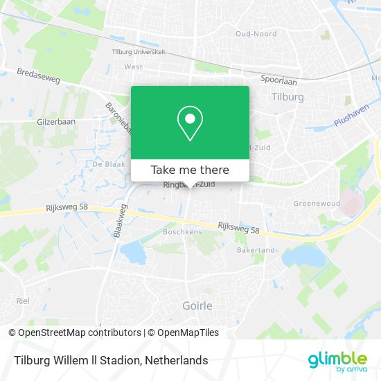 Tilburg Willem ll Stadion Karte