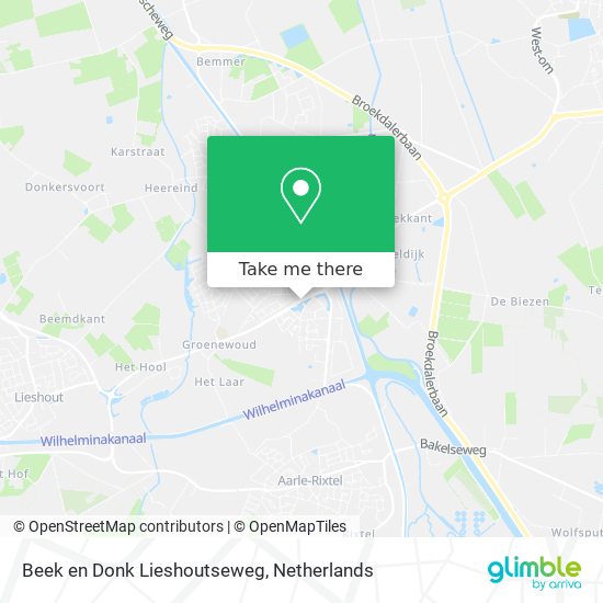 Beek en Donk Lieshoutseweg map