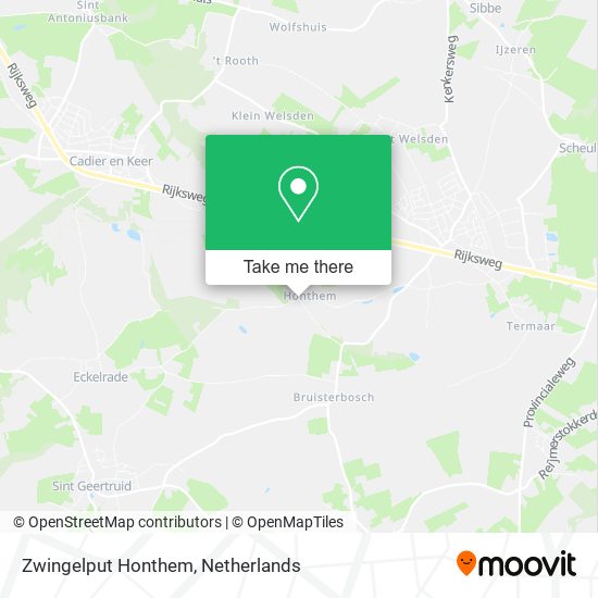 Zwingelput Honthem map