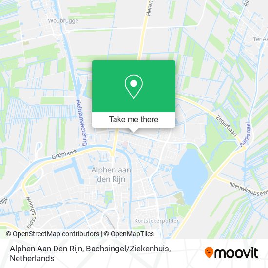 Alphen Aan Den Rijn, Bachsingel / Ziekenhuis Karte