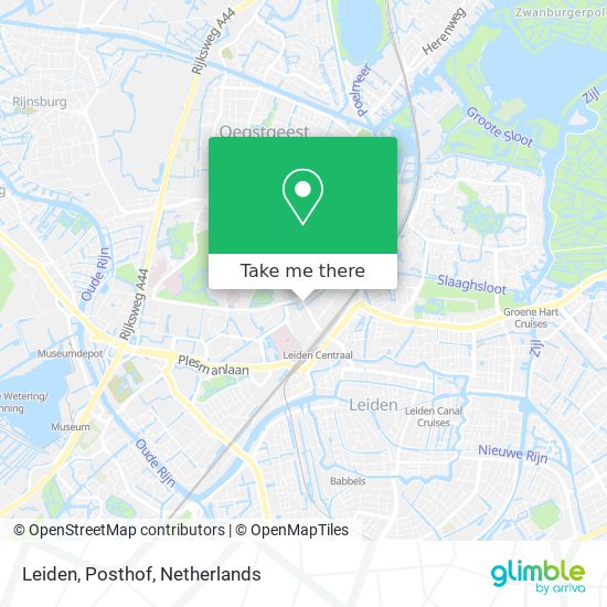 Leiden, Posthof Karte
