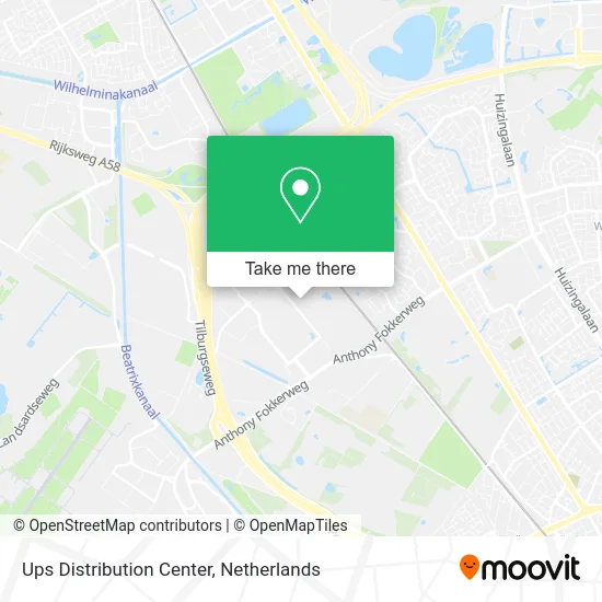 Ups Distribution Center map