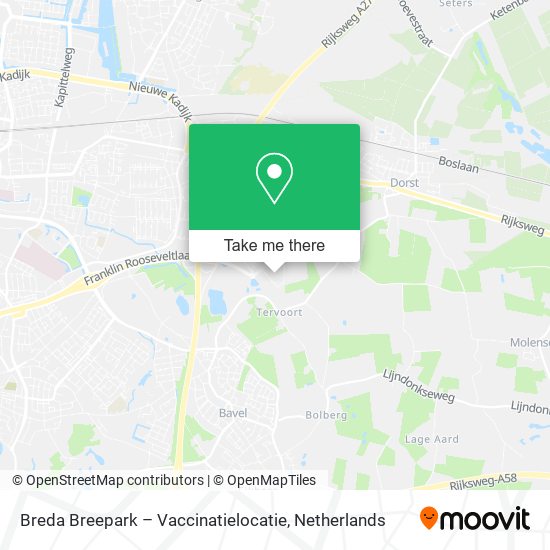 Breda Breepark – Vaccinatielocatie map