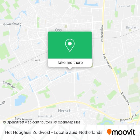 Het Hooghuis Zuidwest - Locatie Zuid map