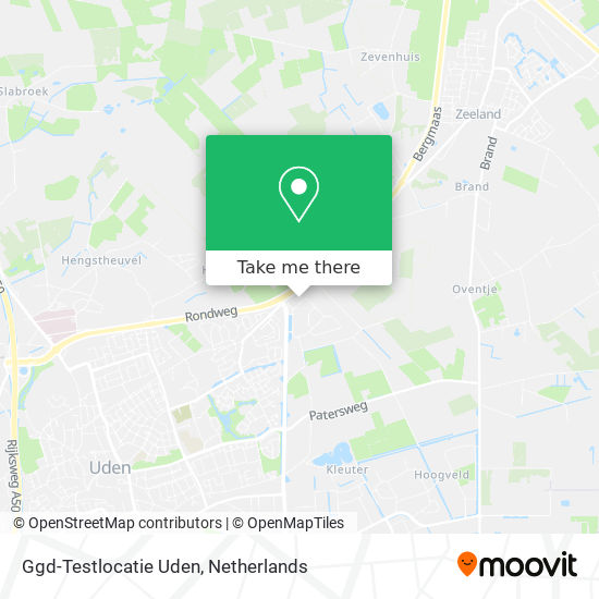 Ggd-Testlocatie Uden map