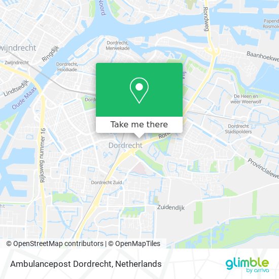 Ambulancepost Dordrecht map