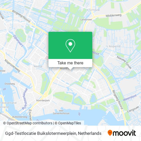 Ggd-Testlocatie Buikslotermeerplein map