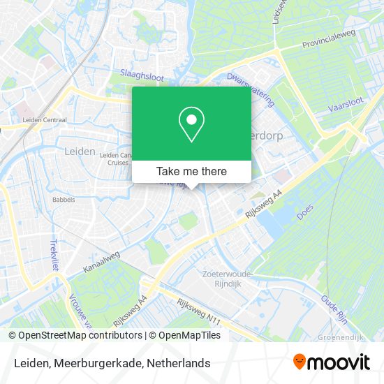 Leiden, Meerburgerkade Karte