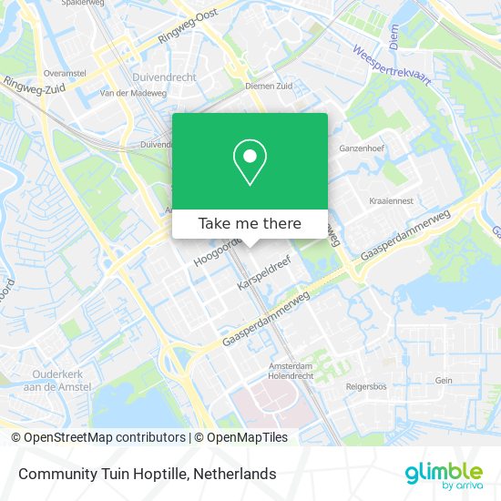 Community Tuin Hoptille map