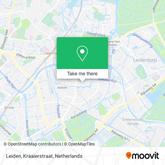 Leiden, Kraaierstraat map