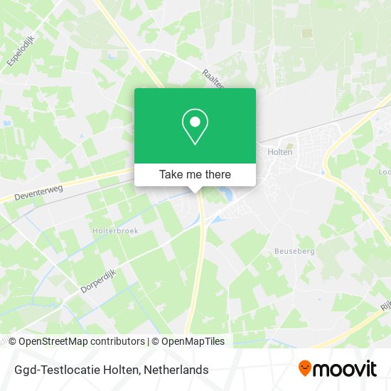 Ggd-Testlocatie Holten map