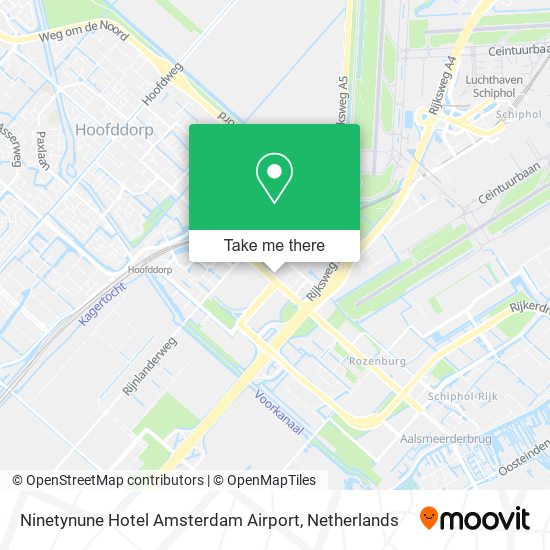 Ninetynune Hotel Amsterdam Airport Karte