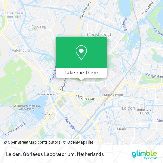 Leiden, Gorlaeus Laboratorium map