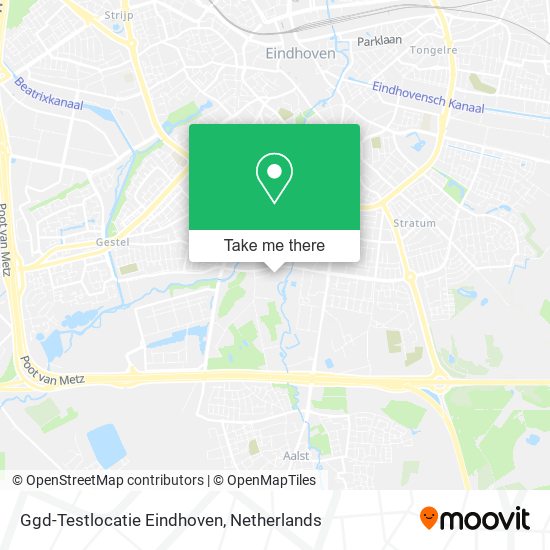 Ggd-Testlocatie Eindhoven Karte