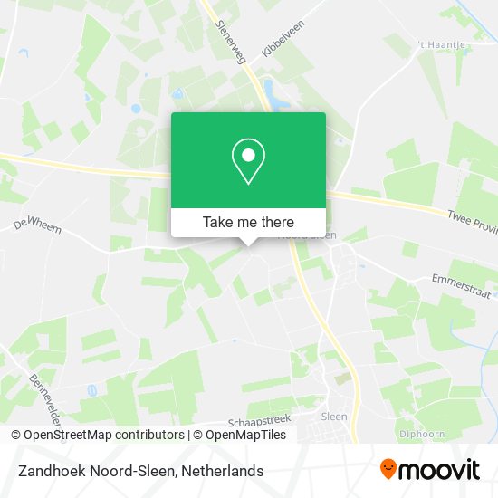 Zandhoek Noord-Sleen map