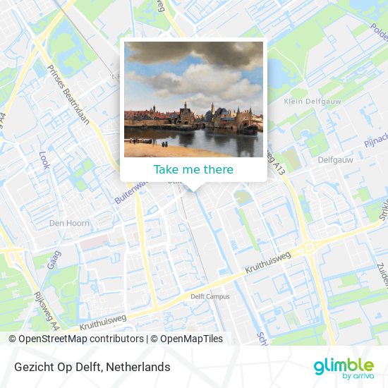 Gezicht Op Delft map