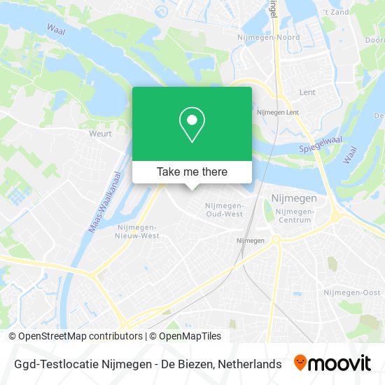 Ggd-Testlocatie Nijmegen - De Biezen Karte