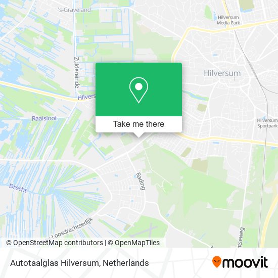Autotaalglas Hilversum map