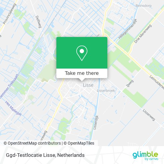 Ggd-Testlocatie Lisse Karte