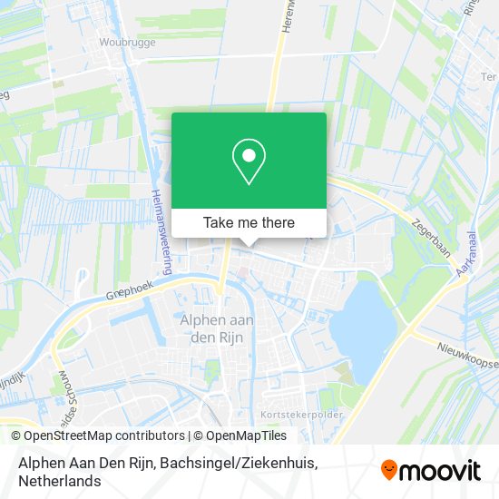 Alphen Aan Den Rijn, Bachsingel / Ziekenhuis Karte