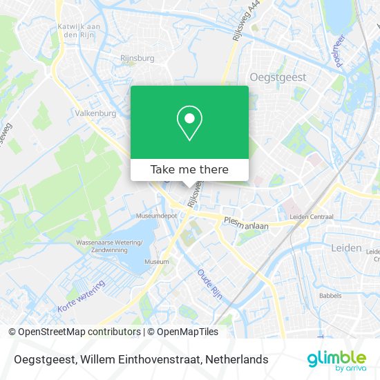 Oegstgeest, Willem Einthovenstraat map