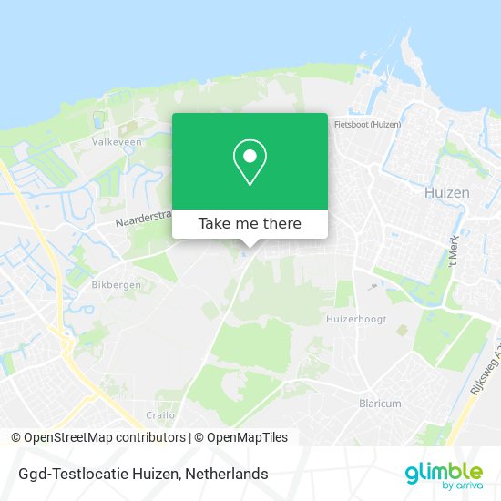 Ggd-Testlocatie Huizen map
