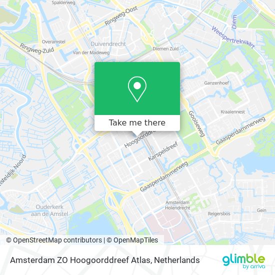 Amsterdam ZO Hoogoorddreef Atlas Karte