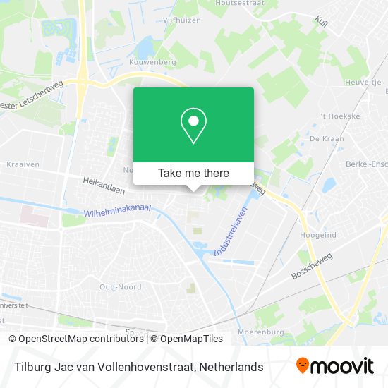 Tilburg Jac van Vollenhovenstraat map