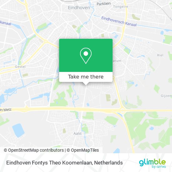 Eindhoven Fontys Theo Koomenlaan map