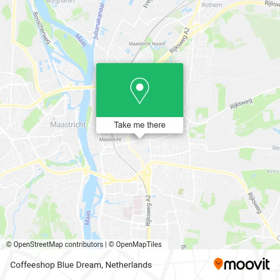 Coffeeshop Blue Dream map