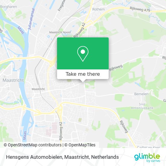 Hensgens Automobielen, Maastricht Karte