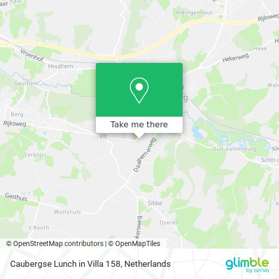 Caubergse Lunch in Villa 158 map