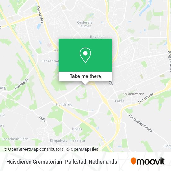 Huisdieren Crematorium Parkstad Karte