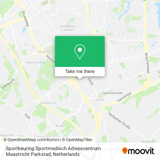 Sportkeuring Sportmedisch Adviescentrum Maastricht Parkstad Karte
