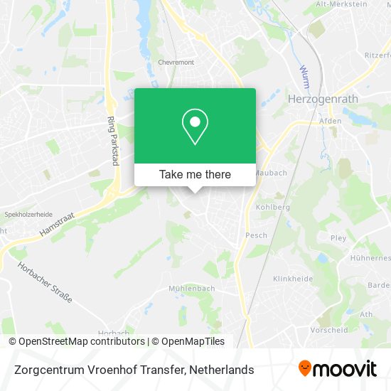 Zorgcentrum Vroenhof Transfer map