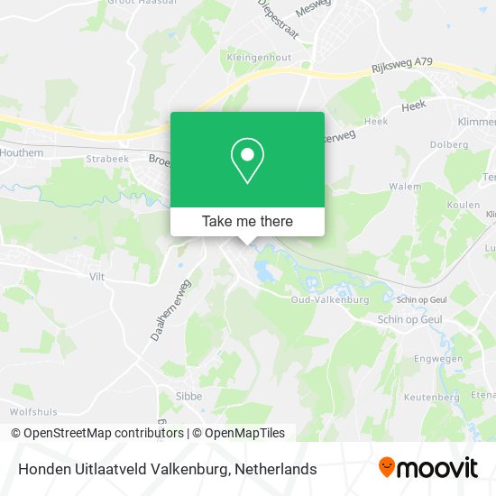 Honden Uitlaatveld Valkenburg map