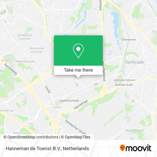 Hanneman de Toerist B.V. map