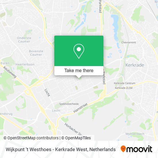 Wijkpunt 't Westhoes - Kerkrade West map