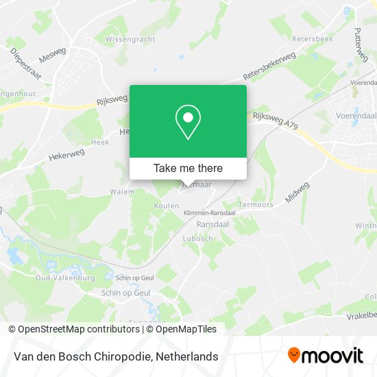 Van den Bosch Chiropodie map