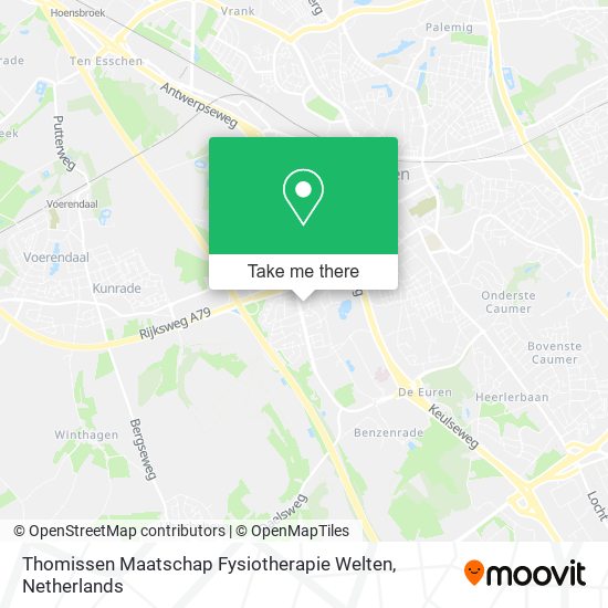 Thomissen Maatschap Fysiotherapie Welten map