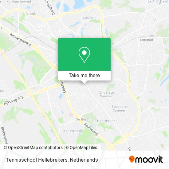 Tennisschool Hellebrekers map