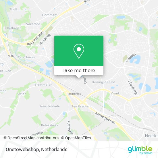 Onetowebshop map