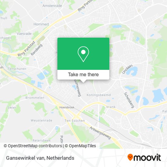 Gansewinkel van map