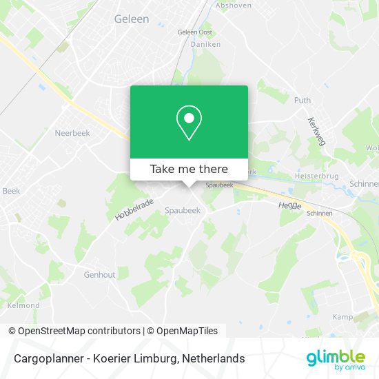 Cargoplanner - Koerier Limburg Karte