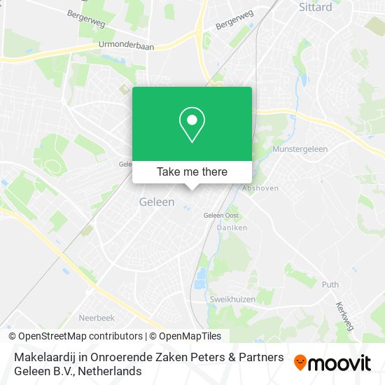 Makelaardij in Onroerende Zaken Peters & Partners Geleen B.V. map